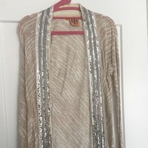 Tory Burch sequins cardigan xs